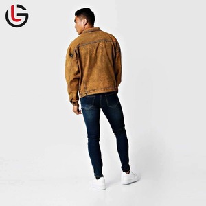 Vestes en jean mi-longues pour hommes Design tendance Vestes en jean pour femmes avec logo imprimé personnalisé - Product Image 5