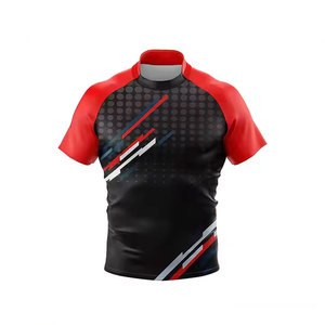 Ensemble de maillot de rugby imprimé en polyester grande taille, personnalisable avec logo d'équipe et numéro de joueur, vêtements de sport respirants et anti-humidité - Product Image 5