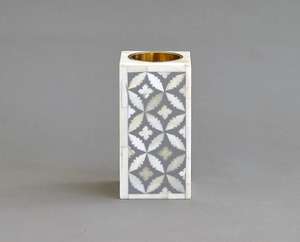 Brûleur d'encens en incrustation d'os Bougeoir Incrustation de nacre Brûleur Bakhoor de l'Inde à l'approvisionnement en vrac - Product Image 5