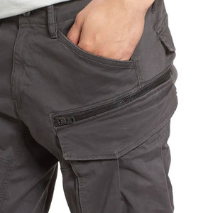 <b>Men's</b> Slim Fit High Waist <b>Cargo</b> <b>Pants</b> Casual <b>Camo</b> Design With Button Decoration and Multi-Pockets Plus Size Canvas Trousers - Product Image 4