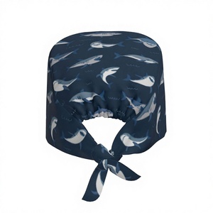 Chapeau de travail médical personnalisé pour femmes, en coton, motif dessin animé, pour infirmières, chirurgiens, couvre-cheveux longs, bonnets de bloc opératoire - Product Image 1