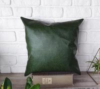 Funda de almohada de tela de cuero hecha a mano para decoración, funda de cojín de cuero marrón, accesorios de fiesta para niños, arte