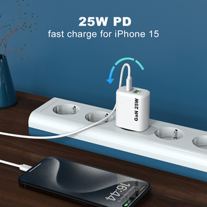 <span class=keywords><strong>Chargeur</strong></span> super rapide 25W USB C Gan, adaptateur portable pour iPhone, <span class=keywords><strong>Samsung</strong></span>, téléphone portable, <span class=keywords><strong>chargeur</strong></span> mural PD, <span class=keywords><strong>chargeur</strong></span> de bureau PPS - Product Image 4