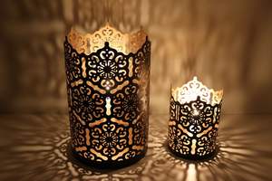 โคมไฟเหล็กคุณภาพสูง 100% พร้อมดีไซน์ตัดด้วยเลเซอร์และรูปทรงกระท่อม มีจำหน่ายที่ HHO - Product Image 3