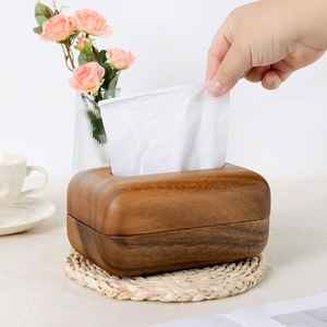 Caja de Pañuelos de Madera de Nogal de Lujo |   Portarrollos de Papel de Madera para Baño y Sala de Estar |   Estuche de Almacenamiento de Escritorio Moderno y Duradero |   Decoración del Hogar - Product Image 5