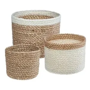 High Selling Sea Grass <b>Basket</b> Organic Hand Made <b>Jute</b> <b>Basket</b> Handmade Elegant for Home Kitchen Storage Holding Usage Low Moq - Product Image 6