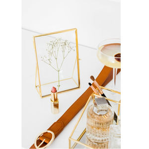 Marco DE FOTOS dorado Estilo nórdico moderno diseño exclusivo con marco de latón retro y vidrio para decoración del hogar o joyeros - Product Image 2