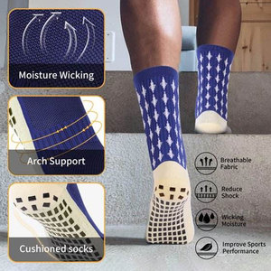 Calcetines térmicos de invierno de lana merino unisex para adultos, calcetines cálidos de rendimiento atlético con agarre antideslizante para fútbol, Yoga - Product Image 2