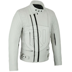 Chaqueta de Motociclista de Cuero Transpirable para Hombre, Personalizable, Cómoda para Todas las Estaciones, Uso en Exteriores, Ropa Moderna - Product Image 2