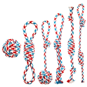 Оптовая продажа, прочные хлопчатобумажные игрушки для жевания собак, экологически чистые игрушки для обучения щенков, интерактивные принадлежности для домашних животных для чистки зубов - Product Image 4