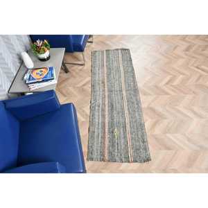 2.1x6.3 ft Turkish <b>Rug</b>, Vintage <b>Runner</b> <b>Rug</b>, Gray Pink Southwestern <b>Rug</b> - Product Image 4