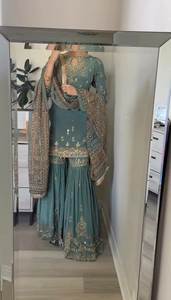 Style islamique, couleurs vives, motif unique, soie georgette non cousue, broderie moderne, élégante, belle, confortable, de haute qualité - Product Image 2