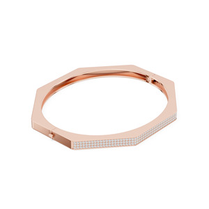 Brazaletes Minimalistas de Plata de Ley 925 Chapados en Oro, Diseño Personalizado, Gran Venta, Regalo de Compromiso para Novias, Precio al por Mayor - Product Image 2