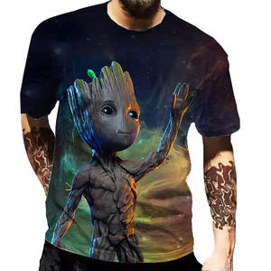 T-shirt à sublimation en polyester 100% personnalisé pour hommes, impression par sublimation complète, coupe automatisée lavée, couleur unie, vente en gros en usine - Product Image 2