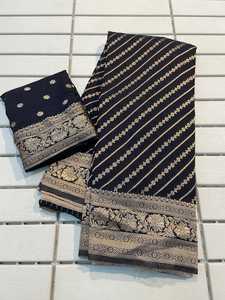 Royal Look diseñador indio étnico Saree invierno de alta calidad último tradicional exclusivo elegante fiesta desgaste nupcial tendencia - Product Image 3