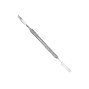 Removedor de piel muerta profesional de doble extremo y empujador de cutículas de uñas con mango redondo herramienta de manicura alemana de acero inoxidable - Product Image 1