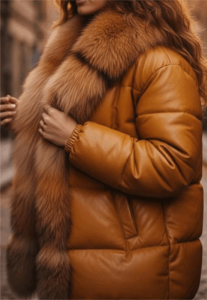 Nueva Chaqueta de Cuero Marrón de Lujo para Hombre con Cuello Alto y Logotipo Frontal - Product Image 2