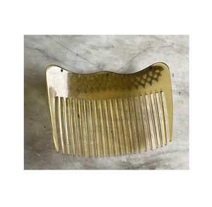 Peigne en corne de boeuf de buffle Design nautique antistatique Couleur naturelle polie avec une vente chaude de petite taille - Product Image 4