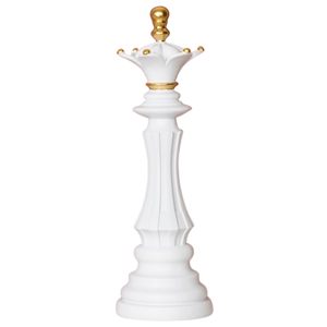 Reine Échecs Showpiece Parfait Décor À La Maison Idées Bureau Bureau ou Table D'étude Accessoire Style Antique Blanc Chesspiece Sculpture - Product Image 1