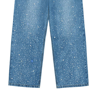 กางเกงขาตรงทรงหลวมสำหรับผู้ชาย, กางเกงกีฬาลำลองแบบกอธิคกางเกงผ้าแคนวาสขนาดกลางแบนปักขากว้างแขวนอเนกประสงค์2025 - Product Image 3