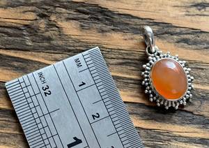 Collier en argent Sterling cristal cornaline coupe ovale pendentif âme soeur bijoux délicats cadeau de mariage fait main non terni pour les femmes - Product Image 3