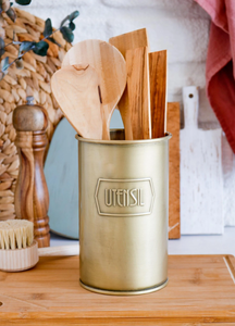 Bulk Sale Metal Round Shape Gold & <b>Copper</b> <b>Utensil</b> Holder with Custom Logo Printing in Wholesale Price - Product Image 5