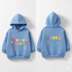 Sudadera con Capucha de Forro Polar Bordada Personalizada para el Año Nuevo 2026 |   Ropa Urbana Premium |   Diseño Festivo |   Unisex |   Suministro al por Mayor OEM - Product Image 3