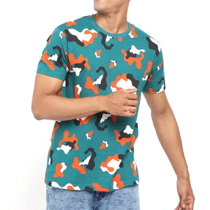 Vente directe d'usine T-shirts décontractés d'été pour hommes à la mode Slim-Fit à manches courtes en fibre de bambou vierge personnalisée à la mode hauts de marque - Product Image 1