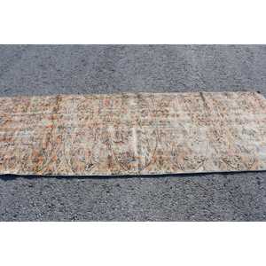 Turkish <b>Rug</b>, <b>Runner</b> 3x8.8 ft <b>Rug</b>, Brown Floral <b>Rug</b> - Product Image 3