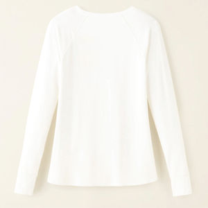 92% poliéster reciclado 8% Spandex Slim Fit secado rápido absorción de humedad Anti olor blanco mujeres renovar transpirable manga larga Top - Product Image 2