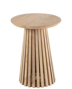 Table d'appoint en bois de couleur naturelle au design uni pour économiser de l'espace dans les appartements modernes compacts - Product Image 1