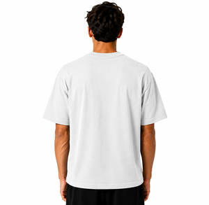 T-shirt Molo 68 en coton 100% de qualité supérieure fabriqué en Italie, 180gr, sans col, manches courtes, blanc, approvisionnement ODM pour votre style décontracté estival - Product Image 3