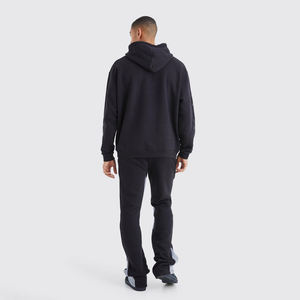 Survêtement de couleur unie avec poches latérales de haute qualité pour hommes, survêtements au design personnalisé, survêtement pour hommes, vêtements d'hiver - Product Image 2