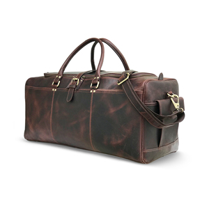 Buffalo Traveler Leather Weekend Duffle Bag Equipaje de calidad premium para viajes - Product Image 5