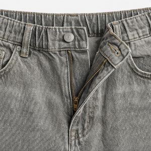 Pantalon évasé en jean pour femme de haute qualité, élégant, à jambe large, à enfiler, taille mi-haute, coupe droite ajustée, motif uni, tendance estivale pour le streetwear - Product Image 4