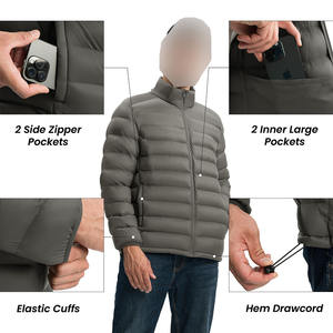Vêtements à bulles personnalisés résistants à l'eau, vêtements d'hiver épais et chauds pour hommes, vêtements en tissu de bonne qualité, vestes d'extérieur rembourrées - Product Image 5