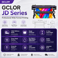 Impresora de Formato Ancho GCLOR Serie JD de 1.55m/1.85m con Cabezal de Impresión Epson Individual para Impresión de Pancartas de Vinilo
