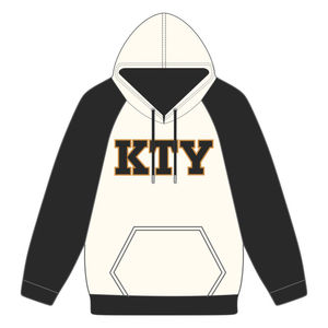 Embroidered Letters Alpha APA Hoodie Premium <b>Neutral</b> & Black Raglan Sleeves Greek Fraternity Apparel Divine Nine HBCU Apparel - Product Image 2