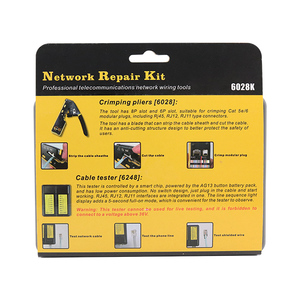 <span class=keywords><strong>Kit</strong></span> de herramientas de reparación de red LAN compatible con OEM, probador de cables de telecomunicaciones, cortador, pelador, <span class=keywords><strong>kit</strong></span> de herramientas, accesorios de conector - Product Image 6