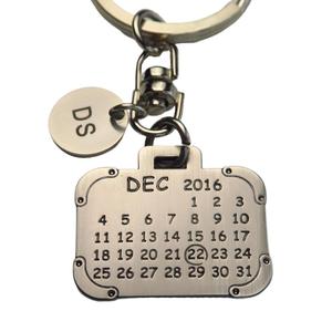 Kim loại vòng chìa khóa với logo kỷ niệm tùy chỉnh Kẽm hợp kim lịch Keychain khoảng trống - Product Image 2