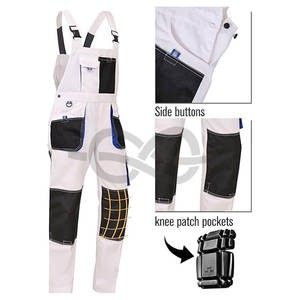 Salopette à bretelles pour hommes Salopette de travail avec poches pour genouillères Construction durable et confortable Agriculture Travail en plein air Heavy Duty - Product Image 5