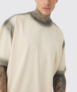 Camiseta Corta para Hombre, Personalizada al por Mayor, de Alta Calidad, de Marca, Último Modelo, Cuello Extendido, Estampada, Ecológica, de Poliéster/Algodón - Product Image 6