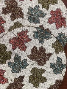 แผ่นรองจานลายใบเมเปิ้ลทำมือระดับพรีเมี่ยมสำหรับโต๊ะอาหารเสื่อและแผ่นรองที่สวยงาม - Product Image 4