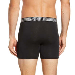 For Calvin Klein Men's Holiday Buffalo Check Trunk Mid-Rise Silk <b>Boxers</b> with Logo on Waist Black XL Size - Product Image 3