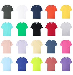 Camiseta de cuello redondo de algodón 100% de alta calidad para hombre, camiseta personalizada con logotipo bordado impreso de 220 gramos de tejido de punto, camiseta personalizada con cuello redondo - Product Image 5