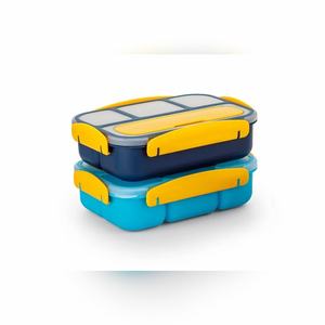 Premium 1300ml Plastic <b>Lunch</b> <b>Box</b> with 4 Sections Dishwasher Safe Leakproof <b>Bento</b> Container for Adults and <b>Kids</b> Meals - Product Image 3