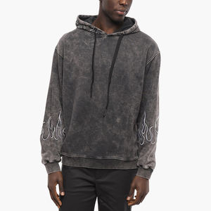 Vente en gros de sweats à capuche lavés à l'acide de qualité supérieure avec logo personnalisé sweats à capuche tricotés respirants lavés à l'acide pour adultes - Product Image 2