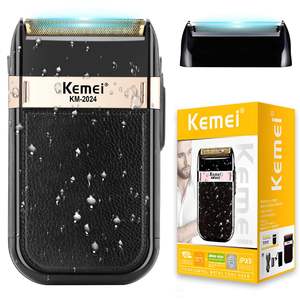 Rasoir électrique étanche à double lame pour hommes, sans fil et rechargeable par USB, tondeuse à barbe pour le visage, IPX7 - Product Image 3