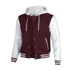 Custom Embroidery Letterman Men's <b>Jackets</b> Breathable Polyester <b>Red</b> Bomber Varsity Regular Fit Long <b>Jackets</b> - Product Image 4