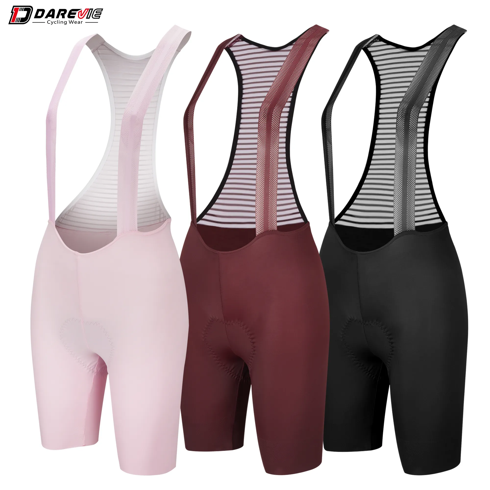 Seamless Cycling Bib Shorts In Stock Women Cycling Pants Pink Red Black